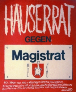 Plakat aus dem Frankfurter Häuserkampf