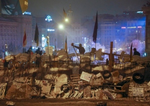 Barrikaden in Kiew 2013